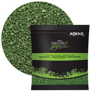 AQUAEL Aqua Decoris Żwirek Zielony 2–3 mm 1 kg - podłoże do akwarium