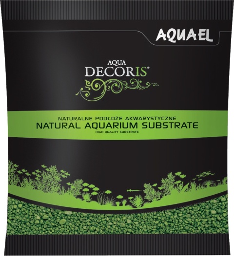 AQUAEL Aqua Decoris Żwirek Zielony 2–3 mm 1 kg - podłoże do akwarium