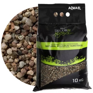 AQUAEL Decoris Żwir Naturalny Wielobarwny 5–10 mm 10 kg, podłoże do akwarium