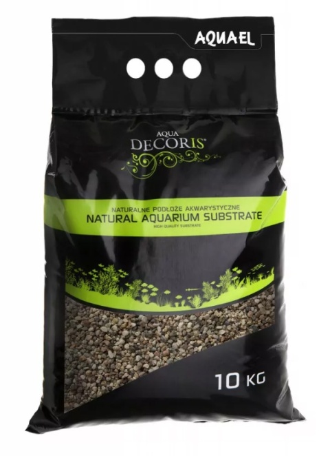 AQUAEL Decoris Żwir Naturalny Wielobarwny 5–10 mm 10 kg, podłoże do akwarium