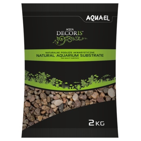 AQUAEL Decoris Żwir Naturalny Wielobarwny 5-10 mm 2 kg – podłoże do akwarium