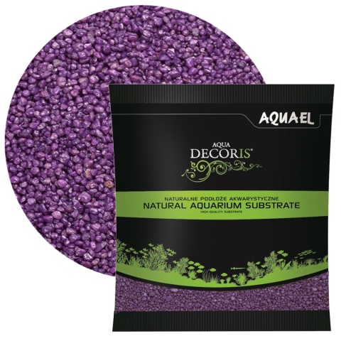 AQUAEL Aqua Decoris Żwirek Fioletowy 2–3 mm 1 kg - podłoże do akwarium