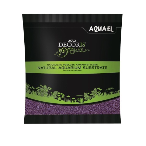 AQUAEL Aqua Decoris Żwirek Fioletowy 2–3 mm 1 kg - podłoże do akwarium