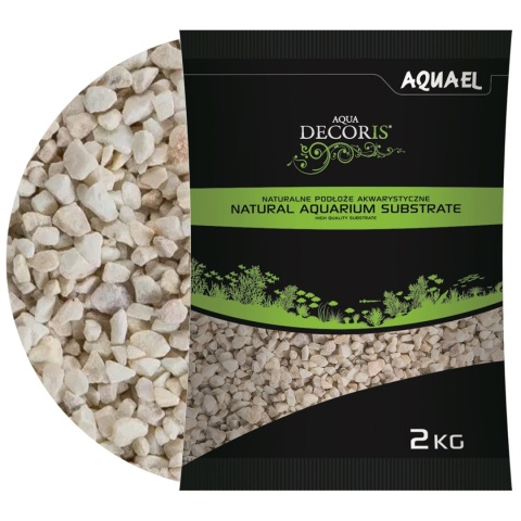 AQUAEL Żwir Dolomitowy 2–4 mm 2 kg – podłoże do akwarium, podnosi pH