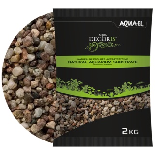 AQUAEL Decoris Żwir Naturalny Wielobarwny 3–5 mm 2 kg – podłoże do akwarium