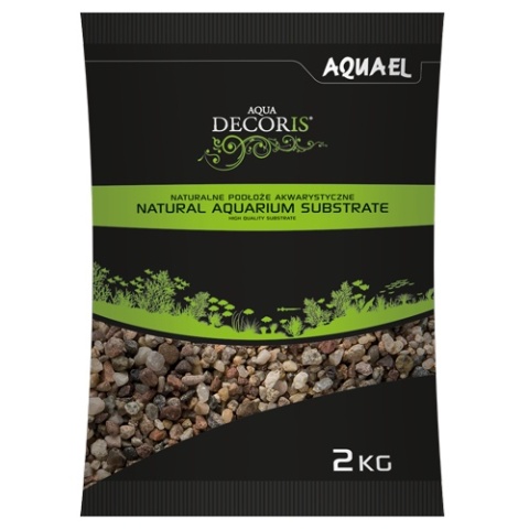 AQUAEL Decoris Żwir Naturalny Wielobarwny 3–5 mm 2 kg – podłoże do akwarium