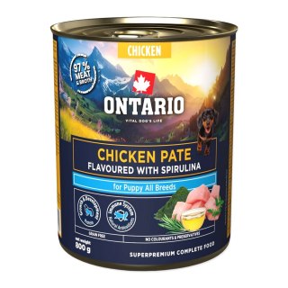 ONTARIO Puppy Pâté z kurczaka ze smakiem Spiruliny 800 g (214-859907)
