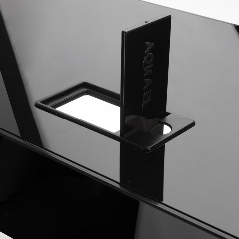 AQUAEL GLOSSY ST 80 D&N czarny – zestaw akwarium 125 l z szafką, oświetlenie LED 28 W, wysoki połysk
