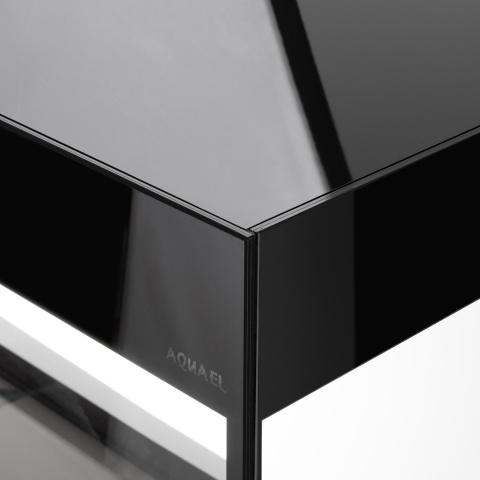 AQUAEL GLOSSY ST 80 D&N czarny – zestaw akwarium 125 l z szafką, oświetlenie LED 28 W, wysoki połysk