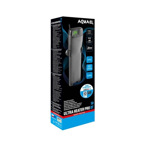 AQUAEL ULTRA HEATER PRO BT 50 – grzałka akwariowa 50 W z Bluetooth, termostatem elektronicznym i sterowaniem do akwarium 15–50 l