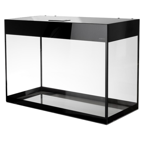 AQUAEL GLOSSY ST 80 Day & Night czarny – zestaw akwariowy 125 l z oświetleniem LED 2 × 14 W, Safe Tank