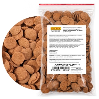 Glopex Algen Wafers Red 100g karma dla ryb dennych Bocji Kirysów Glonojada