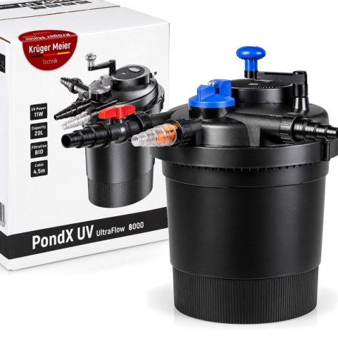 Kruger Meier PondX UV - Filtr ciśnieniowy z lampą UV do oczka 8000l
