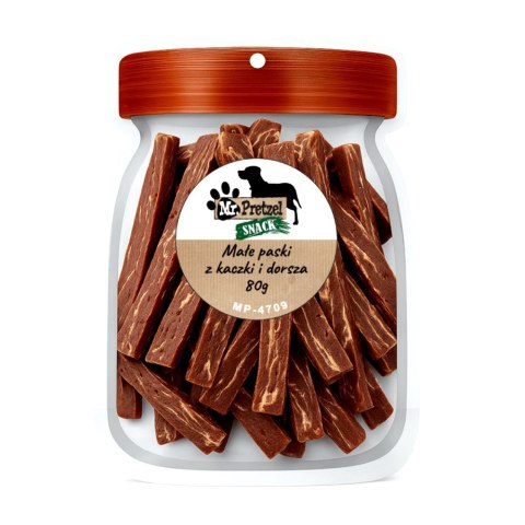 MR. PRETZEL Male paski z kaczki i dorsza 80g (MP-4709)