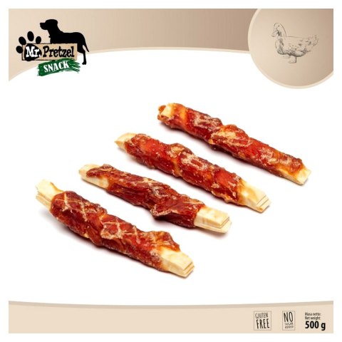 MR. PRETZEL Miekkie paski z kaczki i dorsza 500g (MP-4063)