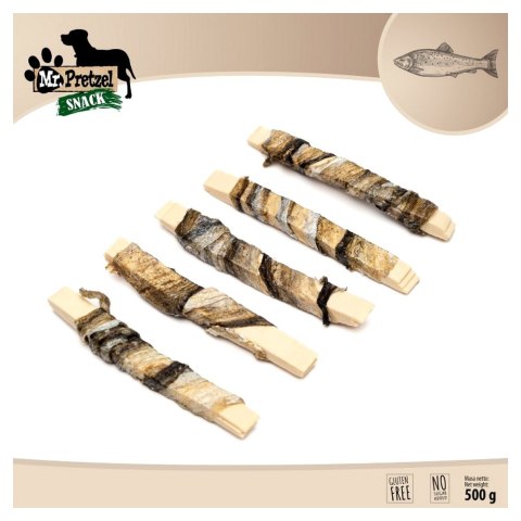 MR. PRETZEL Paski z dorsze ze skóra ryby 500g (MP-4067)