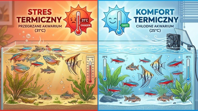 Sposoby na przetrwanie akwarium w upałach